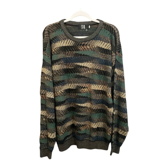 Tsr Other - Vintage TSR USA Knit Sweater XLT USA 90s Abstract Earth Grandpa Retro Streetwear